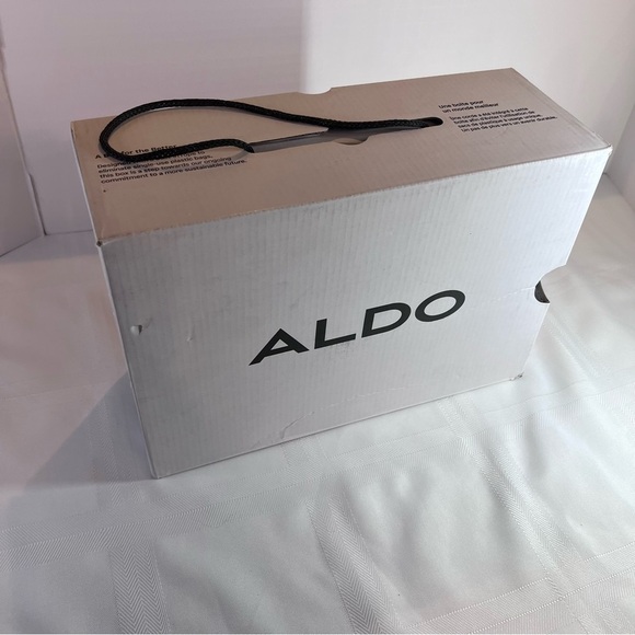 ***NWT***Aldo Heels- Black and Silver Women's Block Rhinestone Heel - Picture 13 of 13